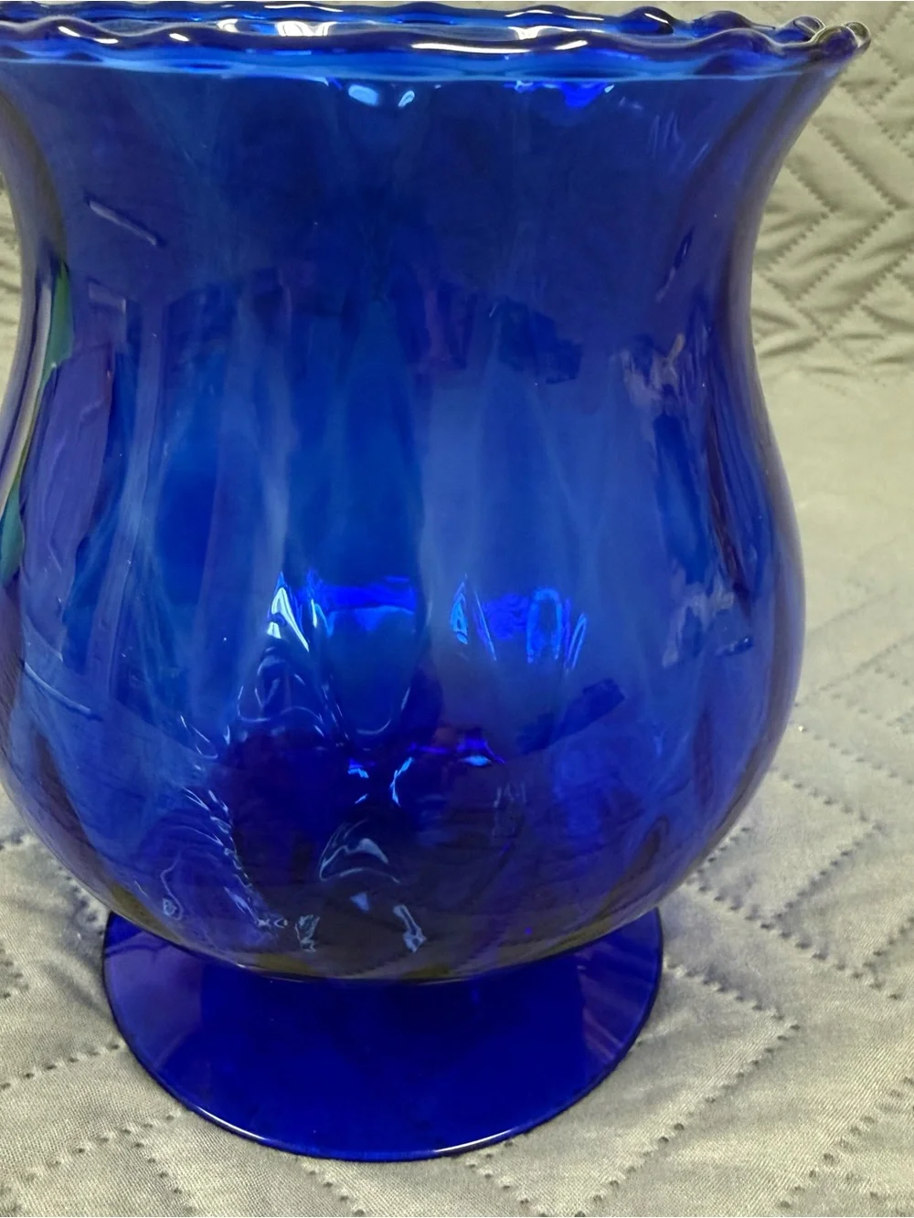 Princes House Cobalt Blue sapphire crystal Glass Decorative Vase